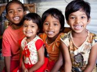 Cheerful Rural Indian Children